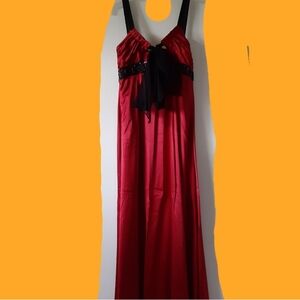 Elegant Red Silk Gown
